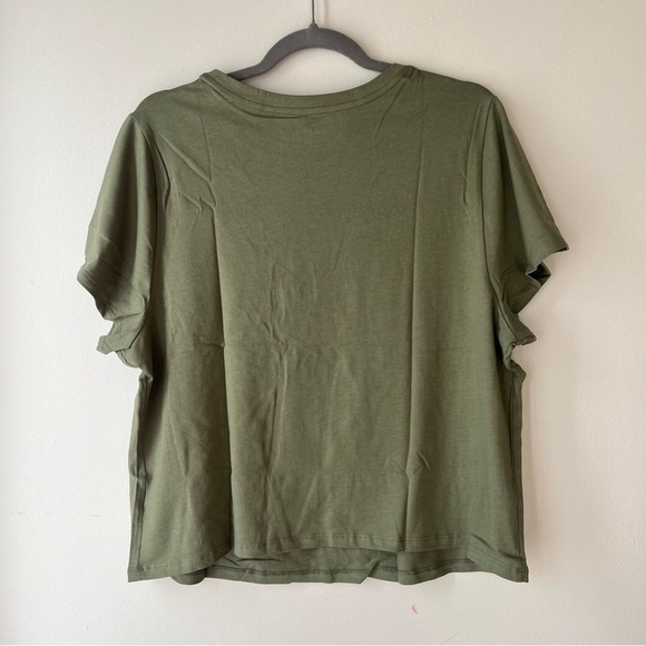 Old navy bestee crop t-shirt 2X army green modal cotton tee NWT plus sz fashion - Picture 7 of 11